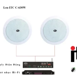 2 loa ITC C 630W cho am thanh quan cafe