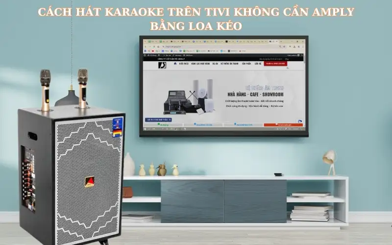 Cách hát karaoke trên tivi bằng loa kéo không cần amply